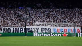 Cały świat widział. Kibice Realu za bramką wywiesili transparent