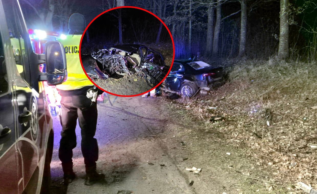 Tragiczny wypadek pod Iławą. Młody kierowca zginął na miejscu