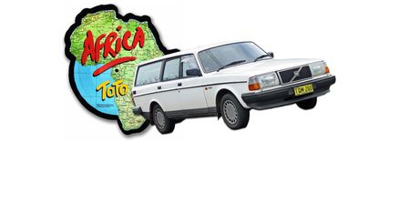 Volvo, które przy otwartych drzwiach gra utwór Toto. Bo dlaczego nie!