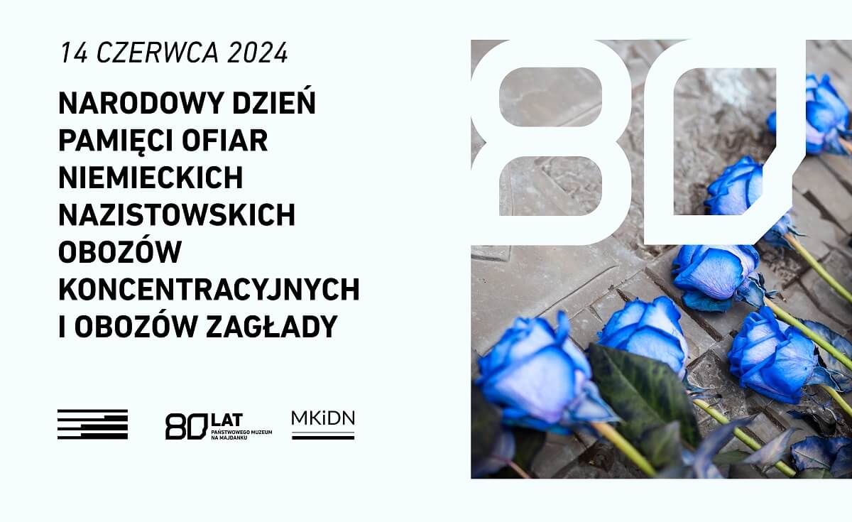 Plakat wydarzenia Narodowy Dzień Pamięci Ofiar Niemieckich Nazistowskich  Obozów Koncentracyjnych i Obozów Zagłady