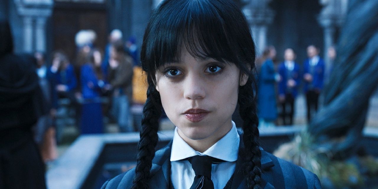 Jenna Ortega as the titular Wednesday in the Netflix series