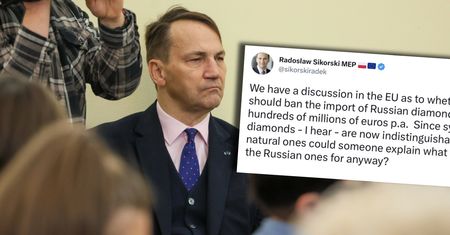 Sikorski znowu zaskakuje. Pisze o rosyjskich o diamentach