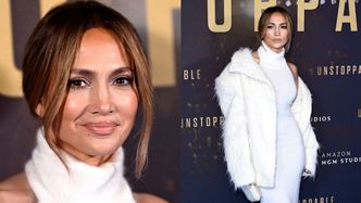 Jennifer Lopez cała na biało PROMIENIEJE na londyńskiej premierze filmu, który wyprodukował jej (wkrótce były) mąż. Klasa?