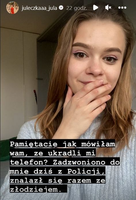 Julia Wróblewska odzyskała skradziony telefon