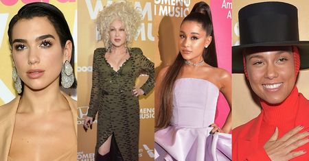 Piosenkarki pozują na imprezie "Billboardu": Dua Lipa, Cyndi Lauper, Ariana Grande, Alicia Keys... (ZDJĘCIA)