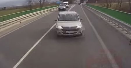 Kierowca dacii "był u bram św. Piotra". Przerażające nagranie