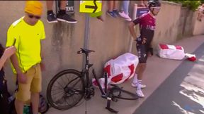 Tour de France 2019. Michał Kwiatkowski ucierpiał w kraksie. Zobacz zniszczony rower (wideo)