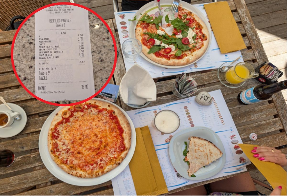 Zamówił dwie pizze i kawę. Polak pokazał paragon z San Marino