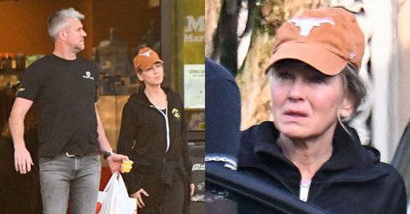 Nieumalowana Renee Zellweger wyskoczyła z młodszym o 10 lat partnerem na zakupy. Poznalibyście ją na ulicy?