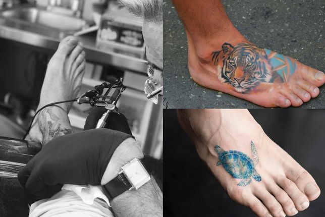 Wzory tatuaży na stopach 