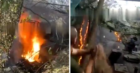 Polski Krab zniszczony przez Rosjan. Nagranie z frontu
