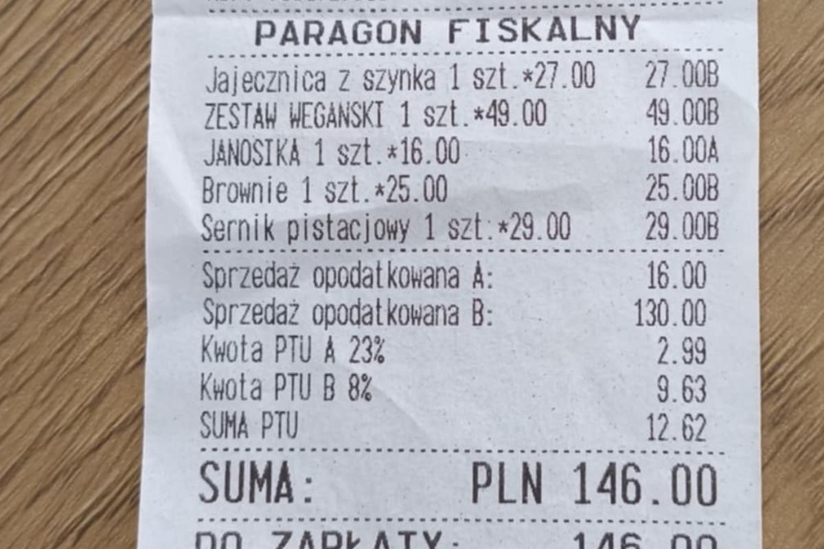 Paragon za śniadanie i deser w Zakopanem