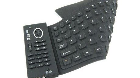 Gumowa klawiatura z telefonem Skype 1