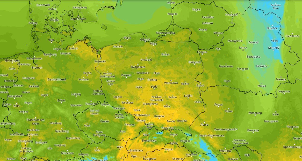 We czwartek temperatura w Polsce wzrośnie. Jak widać na grafice IMGW, tak o godzinie 15 ma wyglądać temperatura w kraju. Chłodu wciąż powinni jednak spodziewać się mieszkańcy niektórych regionów