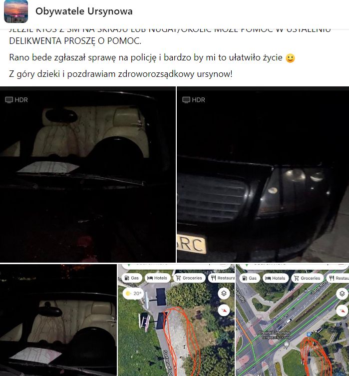 Zdjęcia zamieszczone przez mieszkańca Ursynowa