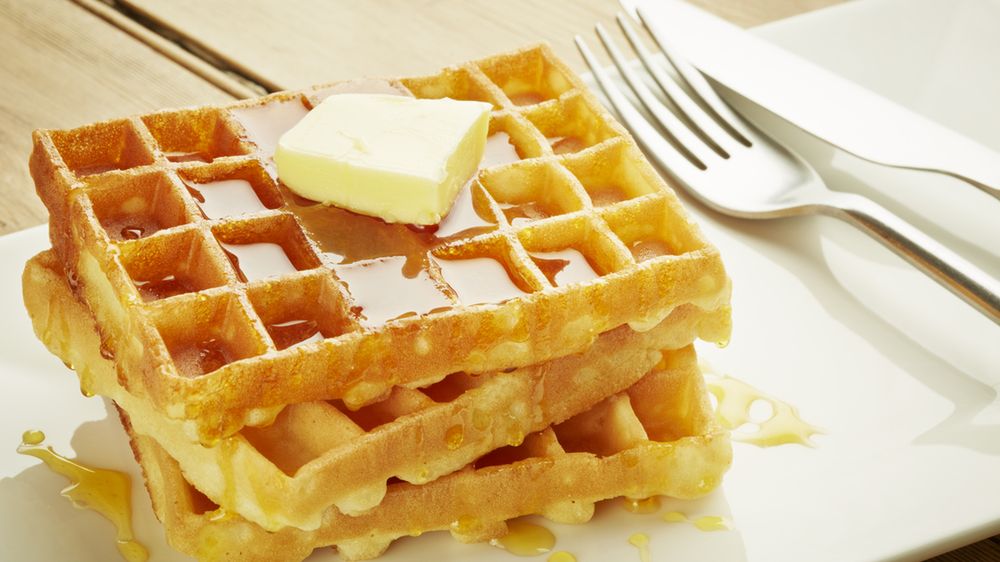 Opiekane mrożone gofry maślane