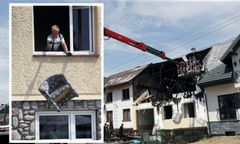 Pożar w Nowej Białej. Ruszyli z pomocą, choć sami walczyli o przetrwanie