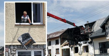 Pożar w Nowej Białej. Ruszyli z pomocą, choć sami walczyli o przetrwanie