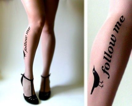 Twitterowe pończochy dla "geek girl" 2