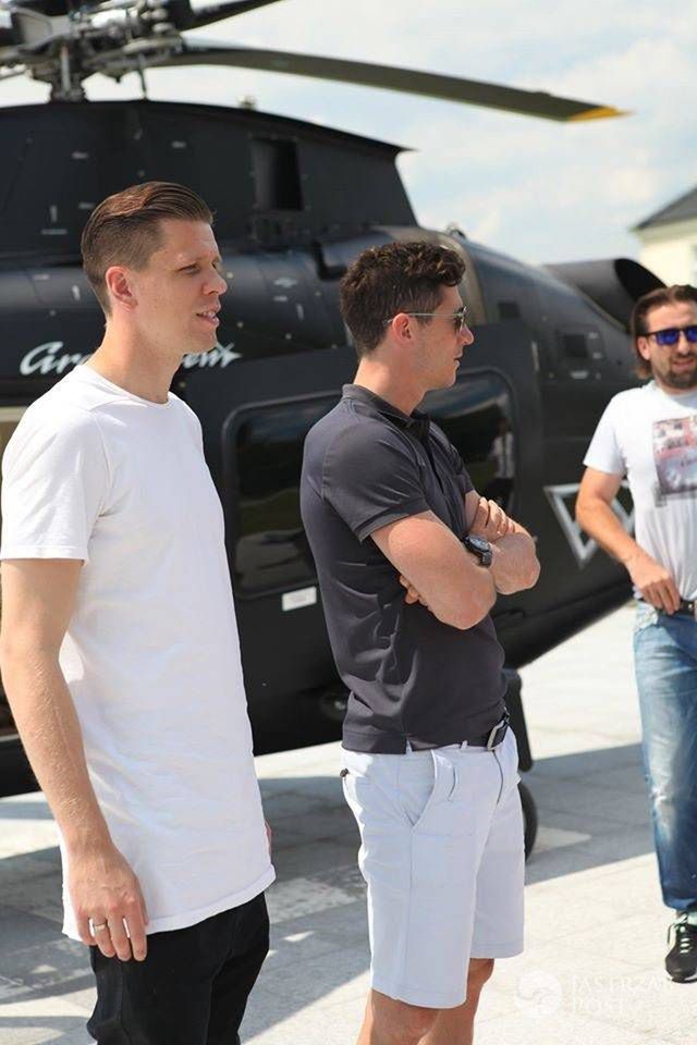Robert Lewandowski i Wojciech Szczęsny tuż przed wylotem na EURO 2016