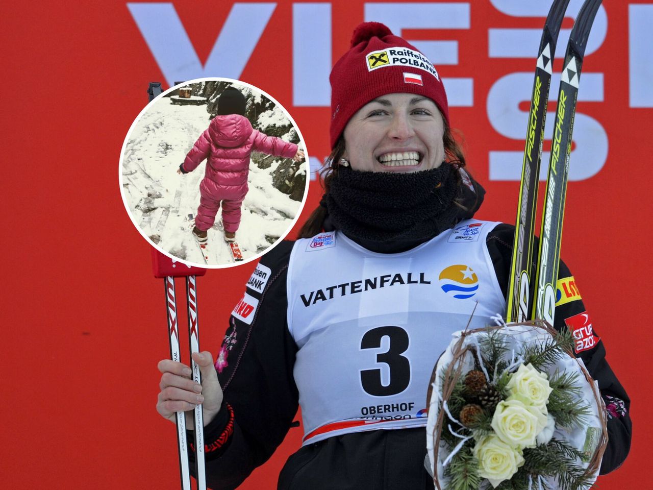 Wzruszające zdjęcie. 2-letni synek Justyny Kowalczyk już jeździ na nartach