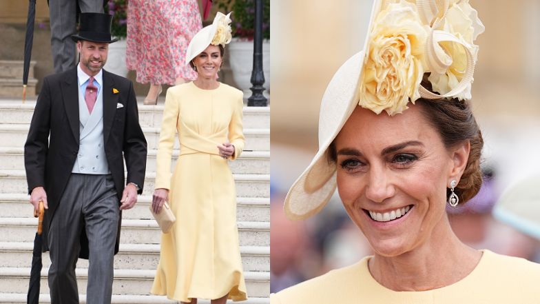 Księżna Kate zadała szyku w żółtej kreacji na przyjęciu ogrodowy