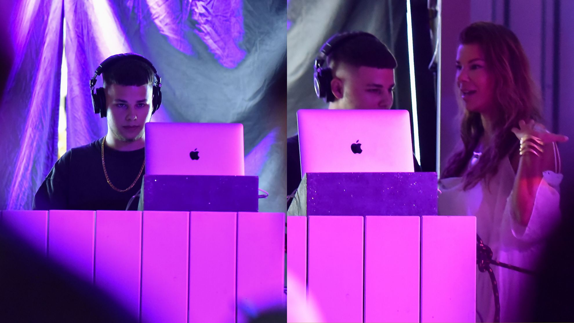 Edyta Górniak bawi się podczas didżejskiego setu Allana Krupy