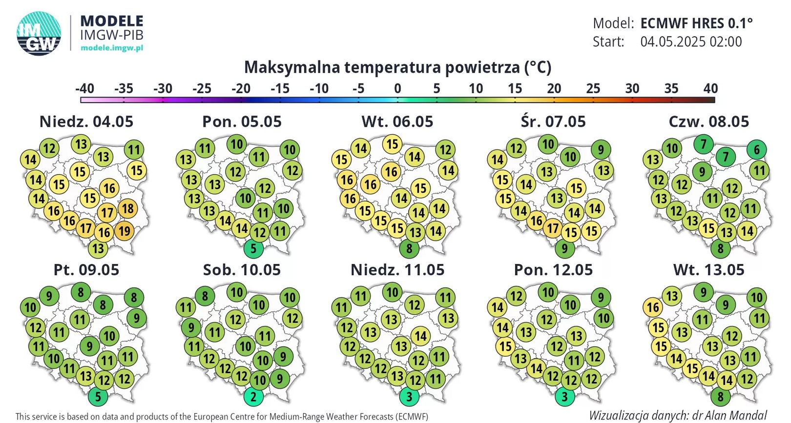 Jaka pogoda będzie przez pierwsze dni maja?