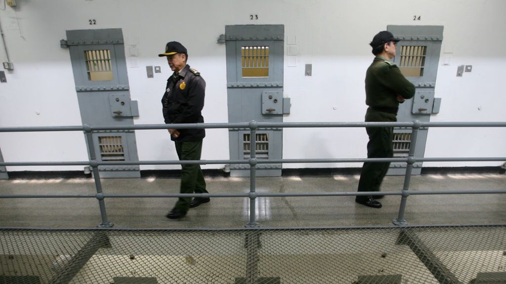 Interiors of the Stanley prison is seen during Correctional Services Department(CSD) media visit to Stanley Prison on measures to prevent inmates from committing suicide. Stanley Prison, Stanley. 29 February 2008
Interiors of the Stanley prison is seen during Correctional Services Department(CSD) media visit to Stanley Prison on measures to prevent inmates from committing suicide. Stanley Prison, Stanley. 29 February 2008 (Photo by David Wong/South China Morning Post via Getty Images)
South China Morning Post