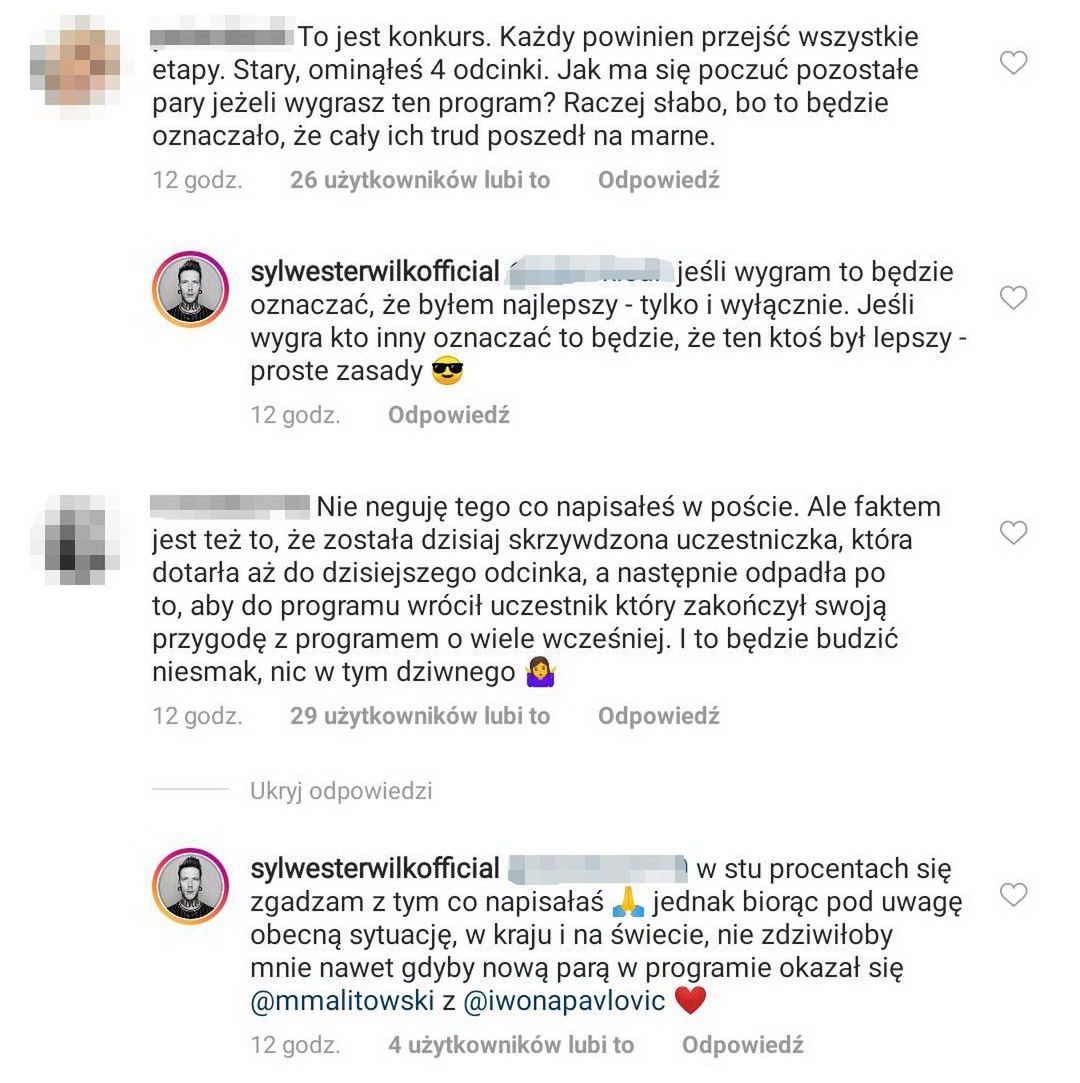 Sylwester Wilk odpowiada na krytyczne komentarze