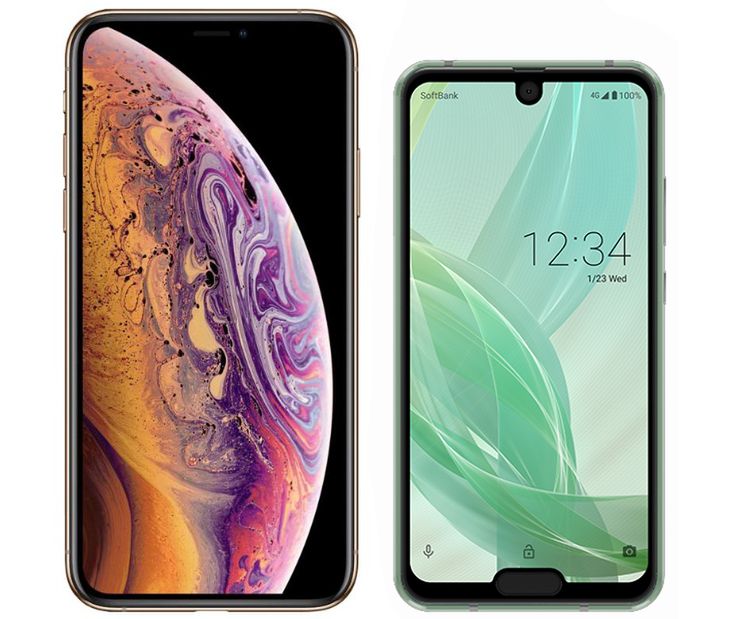 iPhone XS jest dużo większy od Sharpa Aquos R2 compact