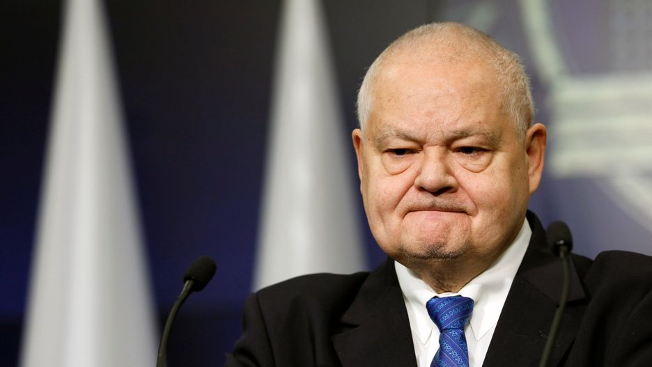 Adam Glapinski, governor of Poland's central bank, also known as Narodowy Bank Polski (NBP), during a news conference in Warsaw, Poland, on Wednesday, Feb. 9, 2022. Poland increased borrowing costs for a fifth consecutive month to an almost nine-year high as pressure grows on the central bank to tame record inflation in eastern Europe's largest economy. Photographer: Piotr Malecki/Bloomberg via Getty Images