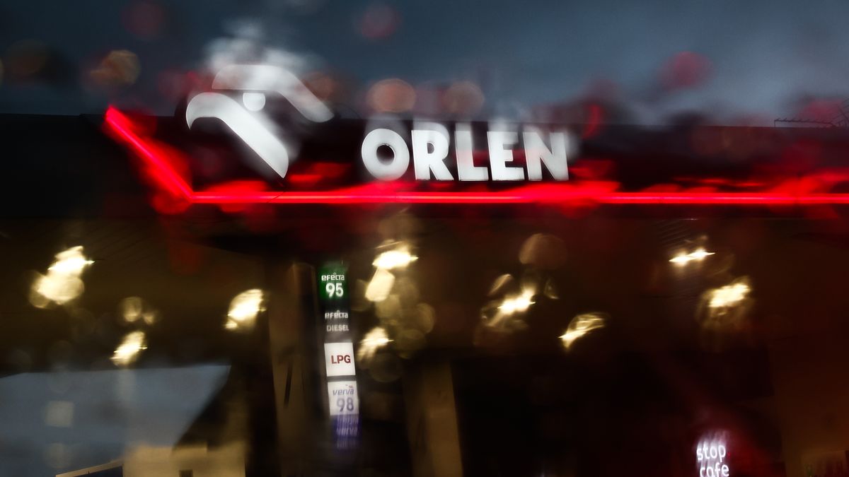 Orlen logo is seen through the raindrops on the car window at a gas station Poland on October 6, 2024. (Photo by Jakub Porzycki/NurPhoto via Getty Images)