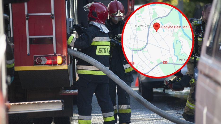 Warszawa: zawalony dach galerii po nawałnicach 