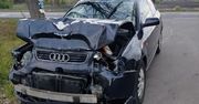 19-latek w audi uderzył w opla. Jedna osoba trafiła do szpitala