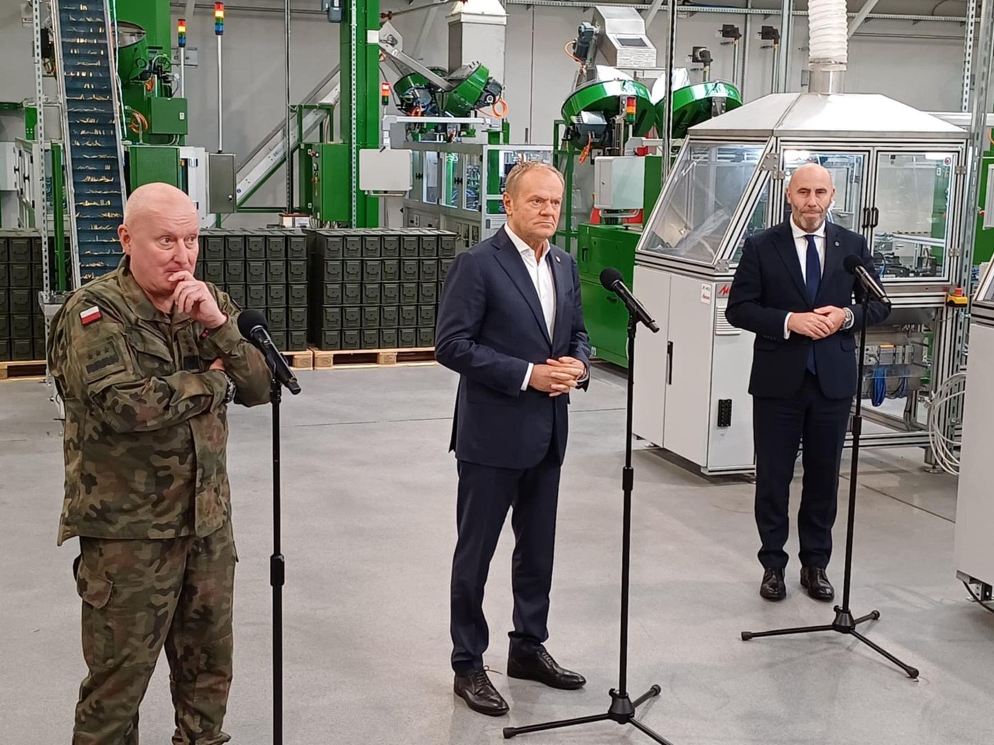 Donald Tuska na otwarciu hali produkcyjnej w Mesko w Skarżysku - Kamiennej