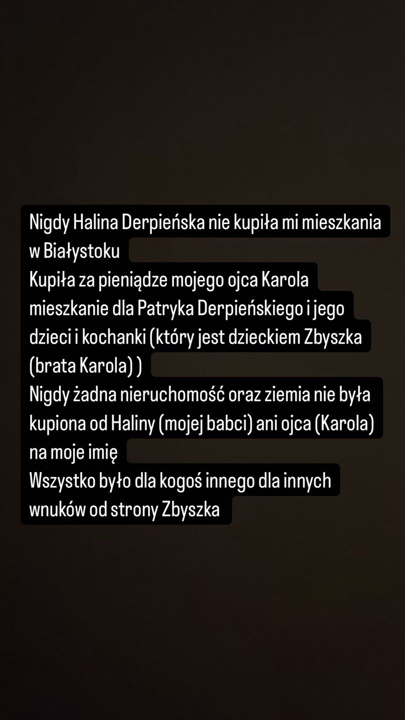 Caroline Derpienski wyjaśnia swoją sytuację rodzinną