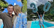 Rafał Mroczek świętuje 30. urodziny żony: huczna impreza nad basenem, piętrowy tort i rejs łódką