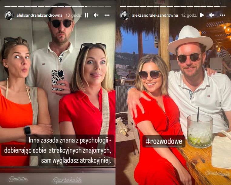Aleksandra Kwaśniewska pokazała, jak bawi się na weselu znajomych. Była też na plaży 