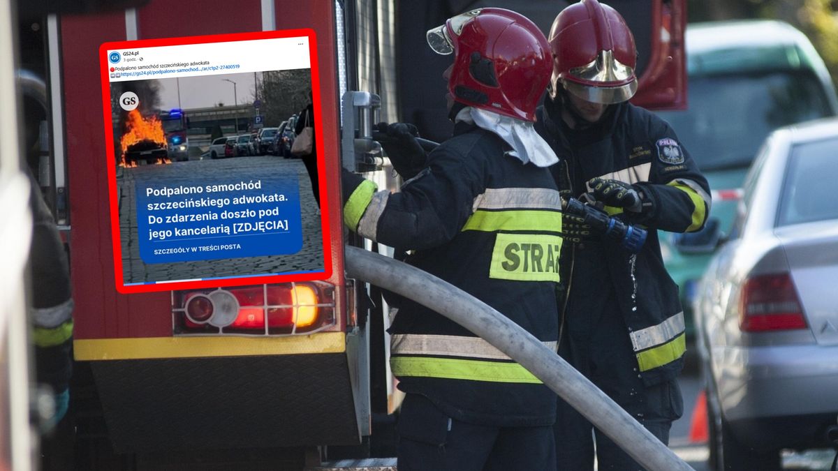 Pożar auta znanego adwokata.