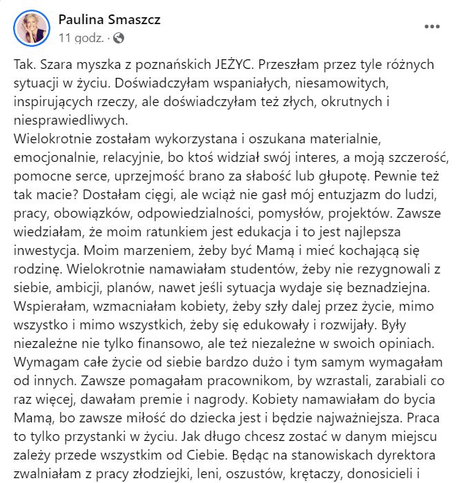 Post Pauliny Smaszcz 