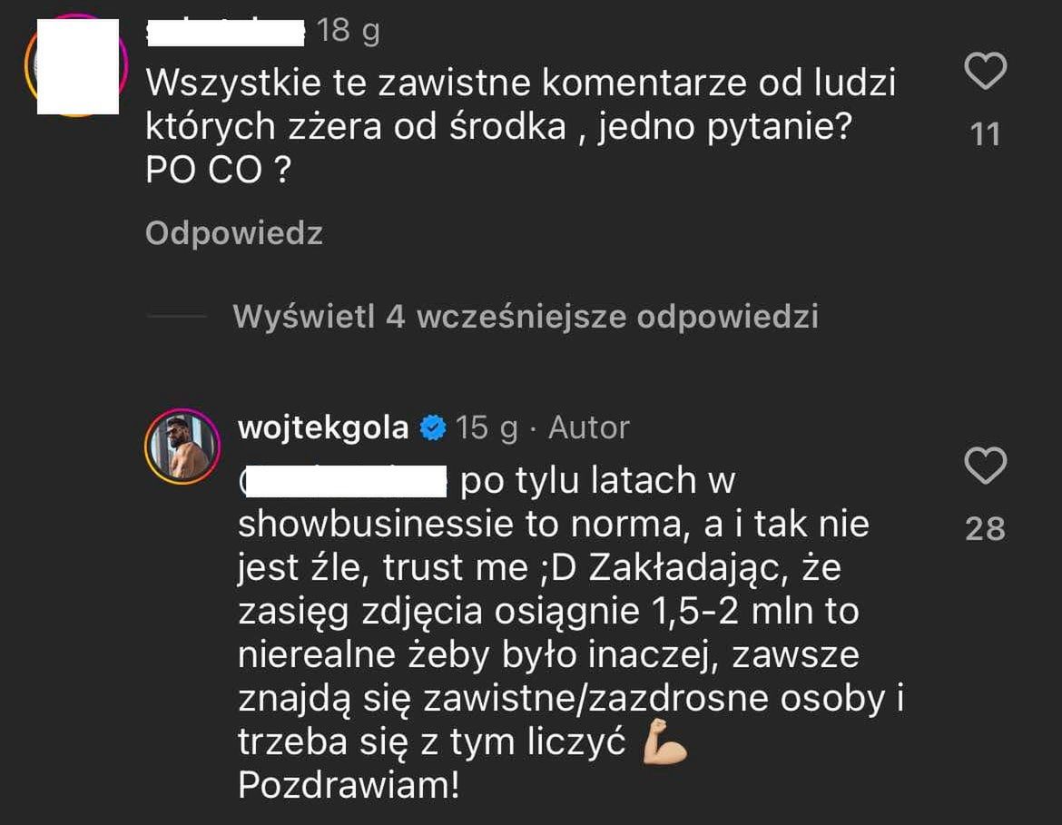 Wojciech Gola odpowiedział obserwatorce 
