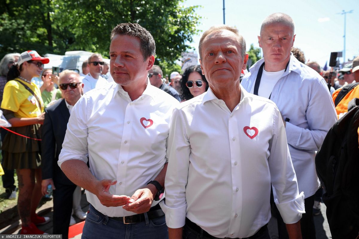 Rafał Trzaskowski Donald Tusk zajęli pierwsze miejsca w sondażu z pytaniem o kandydata na opozycyjnego premiera.