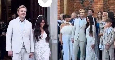 Edyta Węgiel i Anna Mglej na ślubie swoich dzieci. Mama Roksany postawiła na beż, a Kevina na biel (WIDEO)