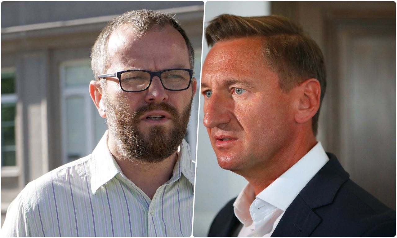 Tomasz Duklanowski (po lewej) wygrał w sądzie z marszałkiem Olgierdem Geblewskim (po prawej)