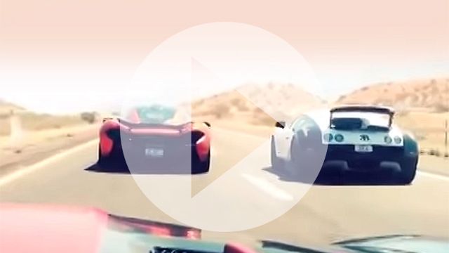 Bugatti Veyron vs. McLaren P1 - uliczny wyścig 1