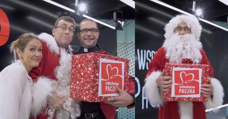 Maciej Orłoś jako "Święty Mikołaj" wspiera Szlachetną Paczkę