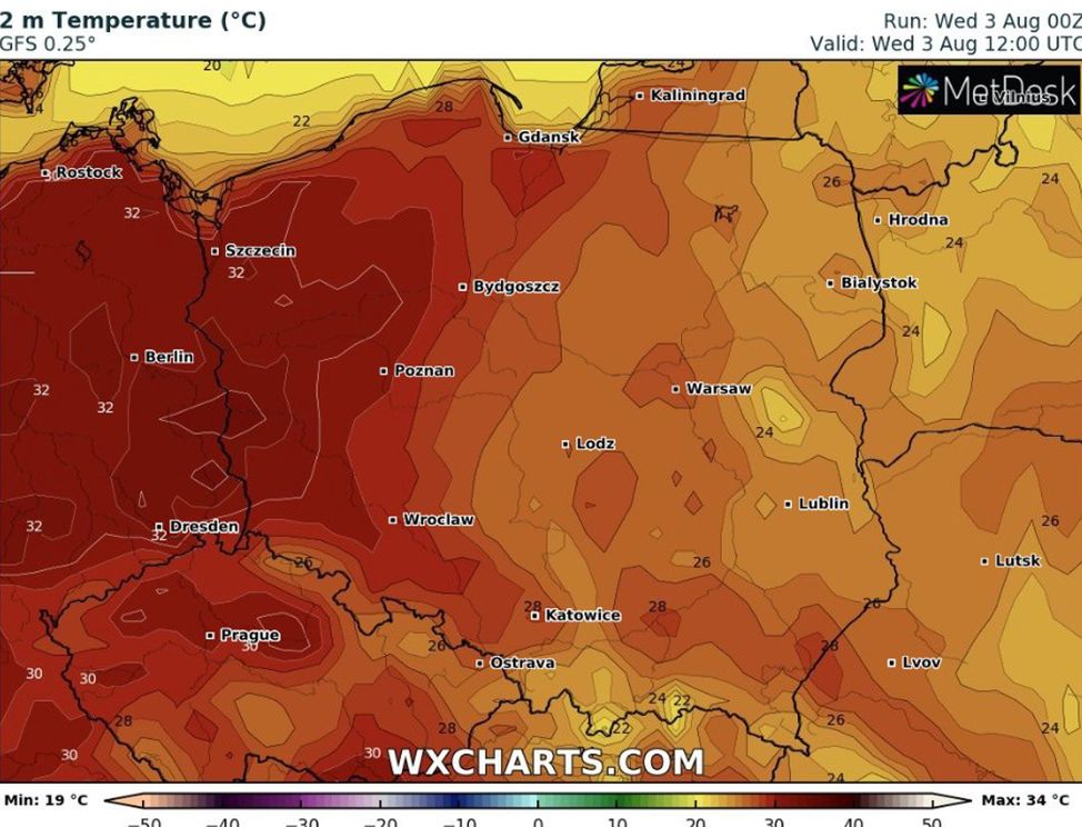 Wyż Normen nad Polską. Na termometrach nawet 33 st. C