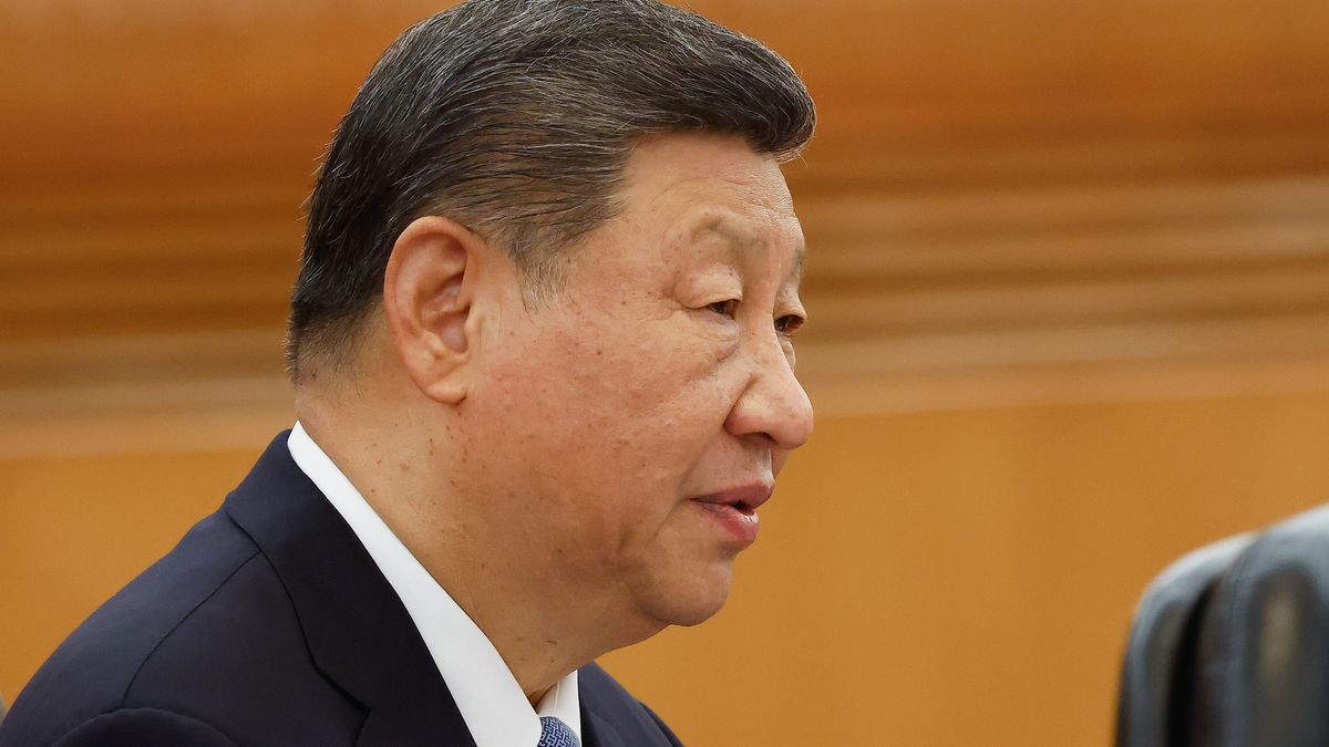 BEIJING, CHINA - NOVEMBER 12:  Chinese President Xi Jinping speaks during a meeting with King Felipe VI of Spain at the Great Hall of the People on November 12, 2025 in Beijing, China. The four-day visit by the monarch coincides with the 20th anniversary of high-level bilateral relations between the two countries.  (Photo by Maxim Shemetov-Pool/Getty Images)