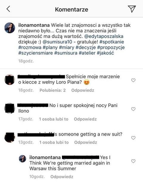 Ilona Felicjańska chce wziąć kolejny ślub